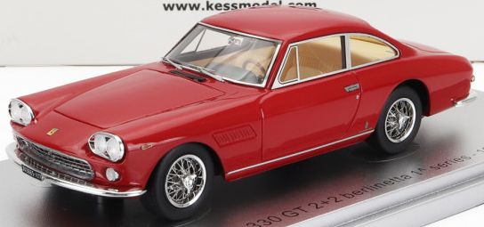 Ferrari 330 GT 2 + 2 Berlinetta 1 Series 1964 Red 1:43 Scale Kess Resin Model