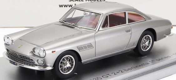 Ferrari 330 GT 2 + 2 Berlinetta 1 Series 1964 Silver 1:43 Scale Kess Resin Model