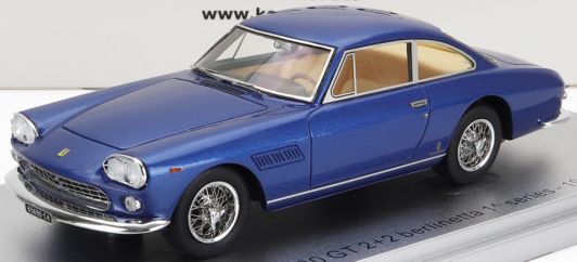 Ferrari 330 GT 2 + 2 Berlinetta 1 Series 1964 Blue 1:43 Scale Kess Resin Model