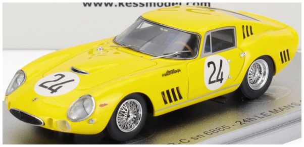 Ferrari 275 GTB/C sn.6885 Team Ecurie Francorchamps #24 3rd 24h Le Mans 1965 Wil 1:43 Scale Kess Resin Model
