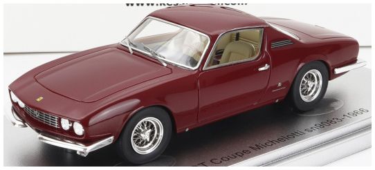 Ferrari 330 GTC Coupe Michelotti 1966 Burgundy 1:43 Scale Kess Resin Model