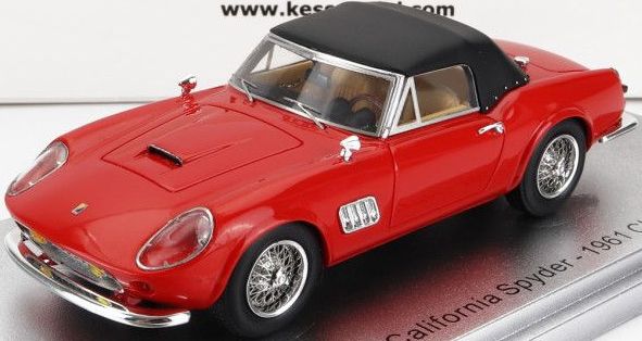 Ferrari Modena 250GT California Spider Red Top Up 1961 1:43 Scale Kess Resin Model