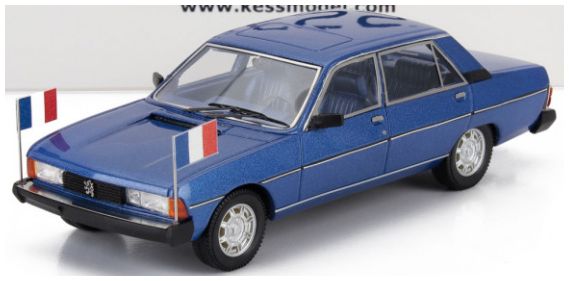 Peugeot 604 GTi V6 Ministeriale 1983 Blue 1:43 Scale Kess Resin Model