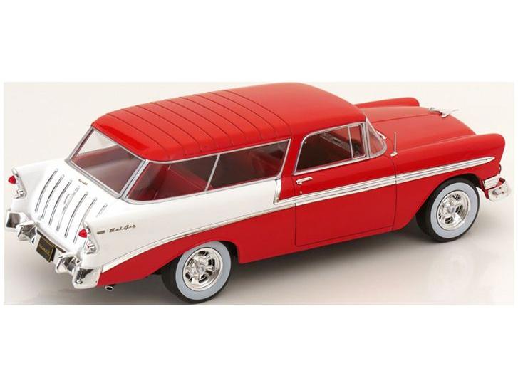 Chevrolet Bel Air Nomad Custom 1956 Red/White 1:18 Scale Diecast Car – KK Scale