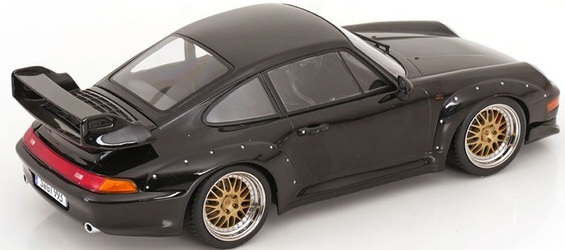 Porsche 911 (993) GT2 1996 BBS Rims Black 1:18 Scale Diecast Model Car – KK Scale