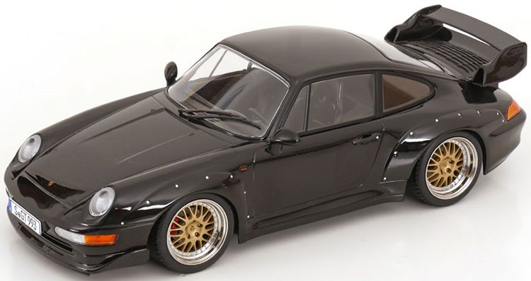 Porsche 911 (993) GT2 1996 BBS Rims Black 1:18 Scale Diecast Model Car – KK Scale