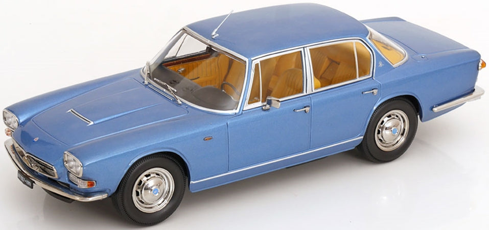 Maserati Quattroporte I 1965 Light Blue Metallic 1:18 Scale Diecast Model Car – KK Scale