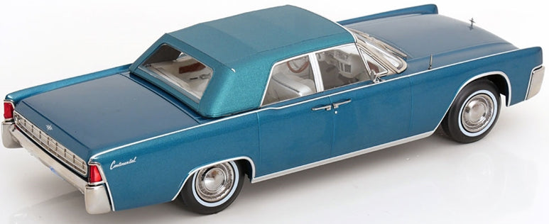 Lincoln Continental Convertible 1963 Turquoise Metallic 1:18 Scale Diecast Car – KK Scale