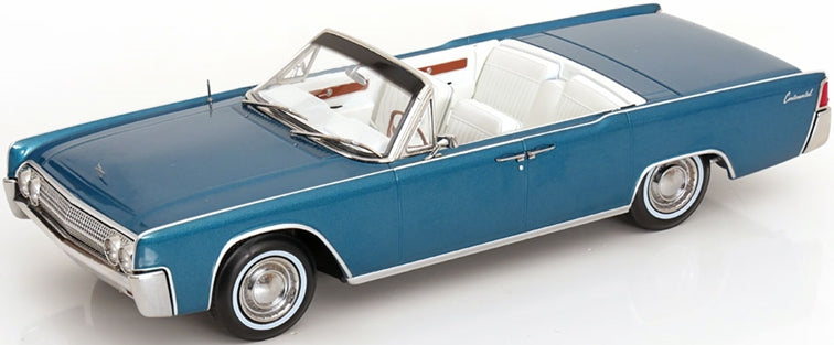 Lincoln Continental Convertible 1963 Turquoise Metallic 1:18 Scale Diecast Car – KK Scale