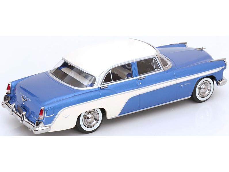 DeSoto Fireflite Sedan 1955 Blue Metallic Cream 1:18 Scale Diecast Car – KK Scale
