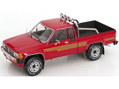 Toyota Truck Xtra Cab 4x4 Hilux 1985 Red 1:18 Scale Diecast Pickup – KK Scale