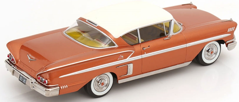 Chevrolet Bel Air Impala Coupe 1958 Copper Metallic/Cream 1:18 Scale Diecast Car – KK Scale
