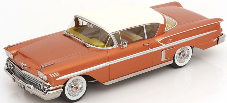 Chevrolet Bel Air Impala Coupe 1958 Copper Metallic/Cream 1:18 Scale Diecast Car – KK Scale