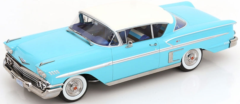 Chevrolet Bel Air Impala Coupe 1958 Turquoise/Cream 1:18 Scale Diecast Car – KK Scale