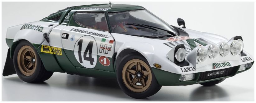 Lancia Stratos HF #14 Winner Monte Carlo Rally 1975 Sandro Munari 1:18 Scale Diecast Car – Kyosho