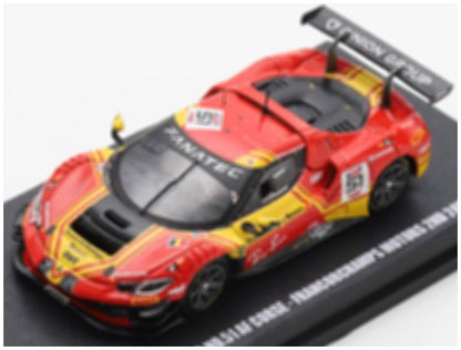 Ferrari 296 GT3 #51 AF Corse Francorchamps 2nd 24H Spa 2024 Rovera/Rigon/Pier Guidi 1:64 Scale Diecast Model Car – Looksmart