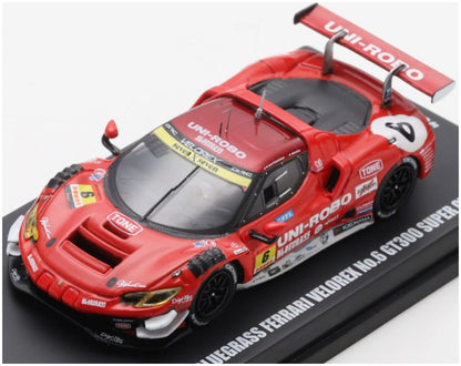 Ferrari Uni-Robo Bluegrass Velorex #6 GT300 Super GT 2025 Katayama/Merhi Muntan 1:64 Scale Diecast Model Car – Looksmart
