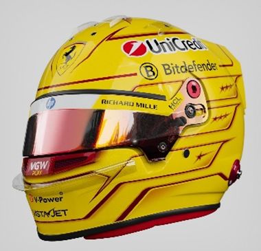 Lewis Hamilton F1 Fiorano Test 2025 Helmet 1:5 Scale Resin Replica – Looksmart
