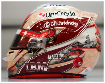 Zhou Guanyu F1 2025 Helmet 1:5 Scale Resin Replica – Looksmart