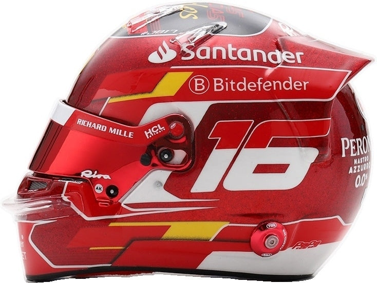 Charles Leclerc F1 Abu Dhabi GP 2024 Helmet 1:5 Scale Resin Replica – Looksmart