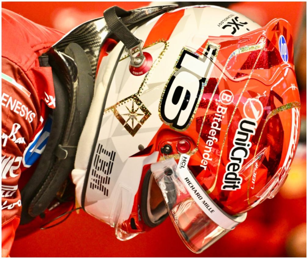 Charles Leclerc F1 Las Vegas GP 2025 Helmet 1:5 Scale Resin Replica – Looksmart