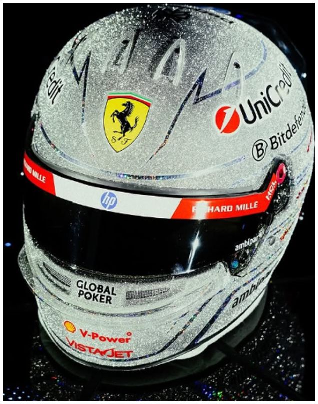 Lewis Hamilton F1 Las Vegas GP 2025 Helmet 1:5 Scale Resin Replica – Looksmart