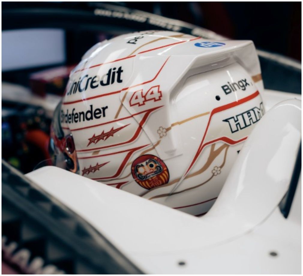 Lewis Hamilton F1 Japanese GP 2026 Helmet 1:5 Scale Resin Replica – Looksmart