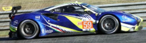 Ferrari 488 GTE EVO Inception Racing 24H Le Mans 2022 #59 West/Ledogar/Klein 1:43 Scale Resin Car – Looksmart
