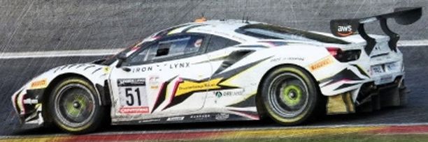 Ferrari 488 GT3 Iron Lynx 9th 24H Spa 2022 #51 Molina/Calado/Nielsen 1:43 Scale Resin Car – Looksmart