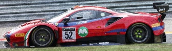 Ferrari 488 GT3 AF Corse 24H Spa 2022 Winner Pro-AM Cup #52 Costantini/Machiels 1:43 Scale Resin Car – Looksmart