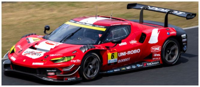Ferrari Uni-Robo Bluegrass Le Mans GT300 Super GT 2024 #6 Katayama/Merhi Muntan 1:43 Scale Resin Car – Looksmart