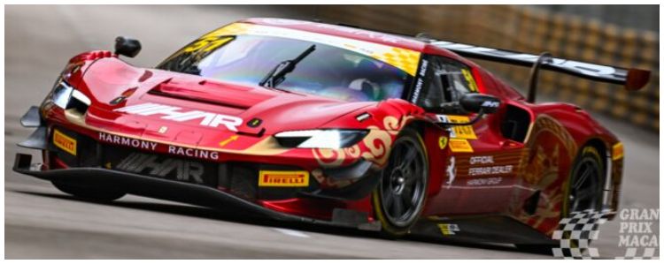 Ferrari 296 GT3 Harmony Racing Macau GT Cup FIA GT World Cup 2024 #51 Daniel Serra 1:43 Scale Resin Car – Looksmart