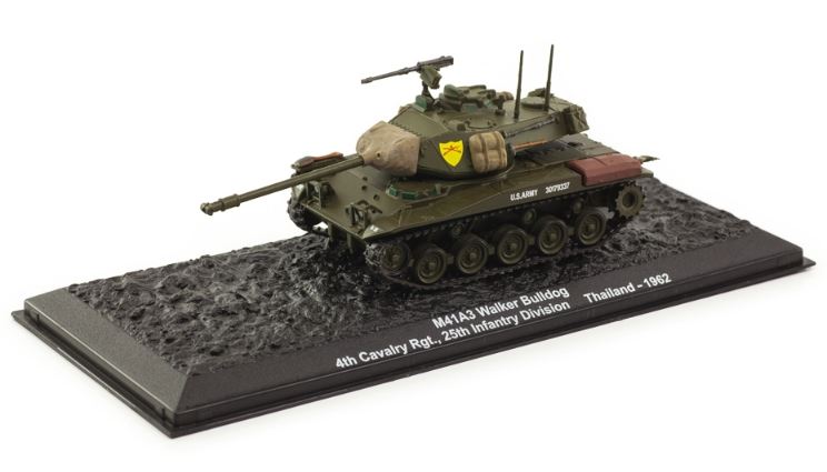 M41A3 Walker Bulldog 4th Cav.Rgt. 25th inf US Army - Thailand - 1962 1:72 Scale Unbranded Diecast Model-Unbranded-Diecast Model Centre