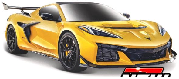 Chevrolet Corvette ZR1 Coupe 2025 Yellow 1:24 Scale Diecast Model Car – Maisto
