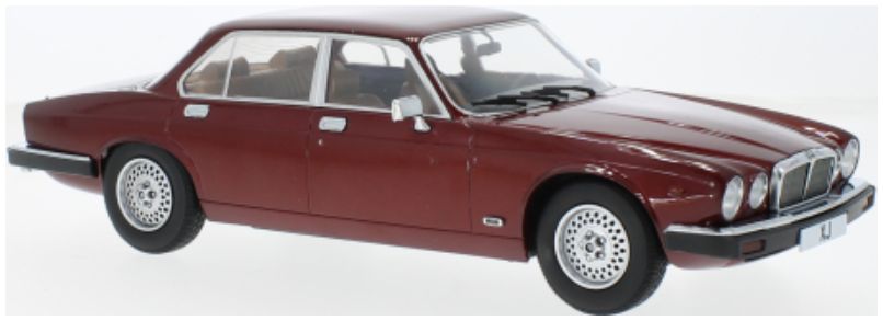 Jaguar XJ Series III Dark Red Metallic 1979 1:18 Scale Model Car Group Diecast Model Car-Model Car Group-Diecast Model Centre