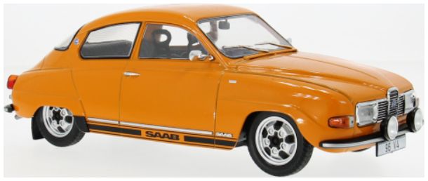 Saab 96 V4 Orange 1970 1:18 Scale Model Car Group Diecast Model Car
