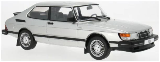 Saab 900 Turbo Silver 1981 1:18 Scale Model Car Group Diecast Model Car