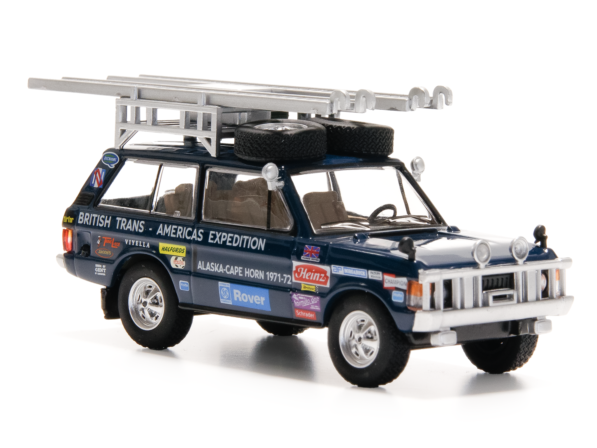 Land Rover Range Rover (VXC-868K) British Trans-Americas Expedition 1971 - 1:64 Scale Diecast Model Car