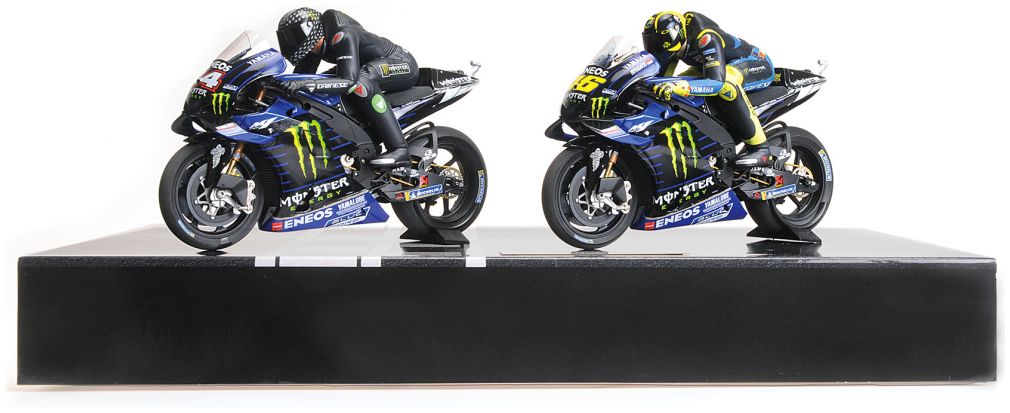 Yamaha YZR-M1 Valencia Test 2019 Hamilton/Rossi - Set 2 Bikes 1:12 Scale Minichamps Diecast Model