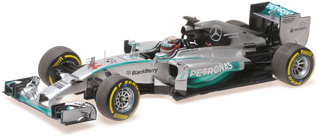 Mercedes-AMG W05 F1 World Champion 2014 Lewis Hamilton 1:18 Scale Diecast Car – Minichamps