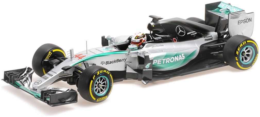 Mercedes-AMG W06 Hybrid F1 World Champion 2015 Lewis Hamilton 1:18 Scale Diecast Car – Minichamps