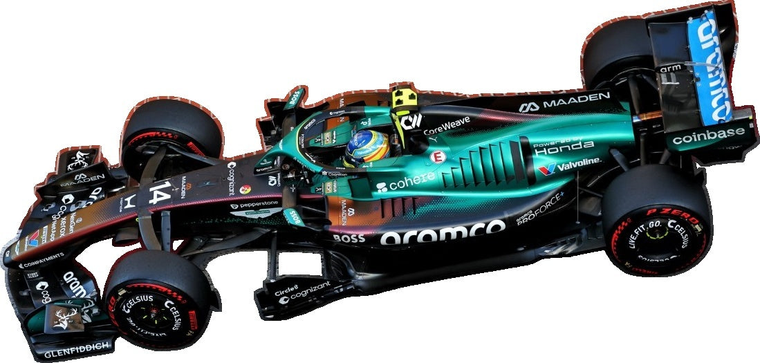 Aston Martin Aramco F1 Team AMR26 Special Maaden Design F1 Monaco GP 2026 Fernando Alonso 1:43 Scale Diecast Car – Minichamps