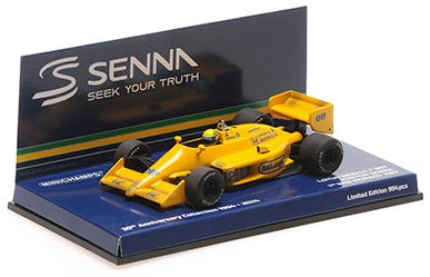 Lotus Honda 99T (Dirty Version) First Monaco GP Win 1987 Ayrton Senna 1:43 Scale Diecast Car – Minichamps