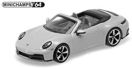 Porsche 911 (992.2) Carrera Cabriolet 2025 Chalk 1:64 Scale Diecast Car – Minichamps