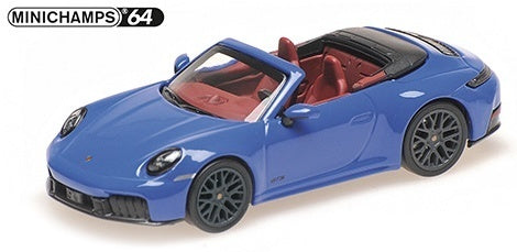 Porsche 911 (992.2) Carrera GTS Cabriolet 2025 Blue 1:64 Scale Diecast Car – Minichamps