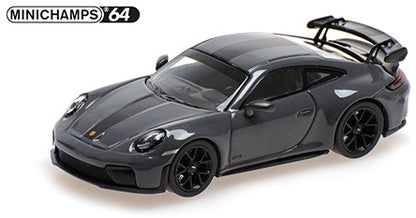 Porsche 911 (992.2) GT3 2025 Grey w/Weissach Package 1:64 Scale Diecast Car – Minichamps