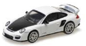 Porsche 911 (997.2) GT2 RS 2010 White w/Silver Wheels 1:64 Scale Diecast Car – Minichamps