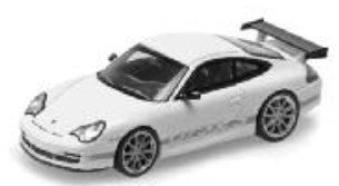 Porsche 911 GT3 RS 2002 White w/Red Stripes 1:64 Scale Diecast Car – Minichamps