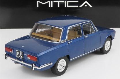 Alfa Romeo 2000 Berlina 1971 Cerchi Millerighe Wheels Blue Pervinca Metallic 1:18 Scale Diecast Model Car – Mitica