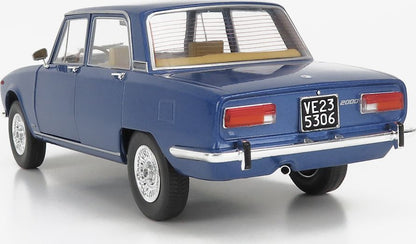 Alfa Romeo 2000 Berlina 1971 Cerchi Millerighe Wheels Blue Pervinca Metallic 1:18 Scale Diecast Model Car – Mitica